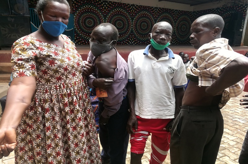 Some of the Arua Konyi war victims showing bullet wounds they sustained during the LRA insurgency. PHOTO BY ANDREW COHEN AMVESI