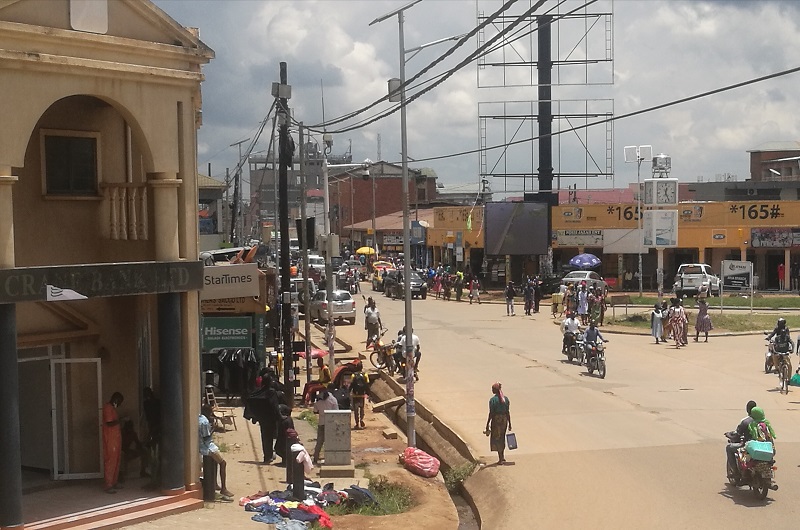 Adumi road where one of the Chinese Investor's retail shops is located. Photo Credit Andrew Cohen Amvesi