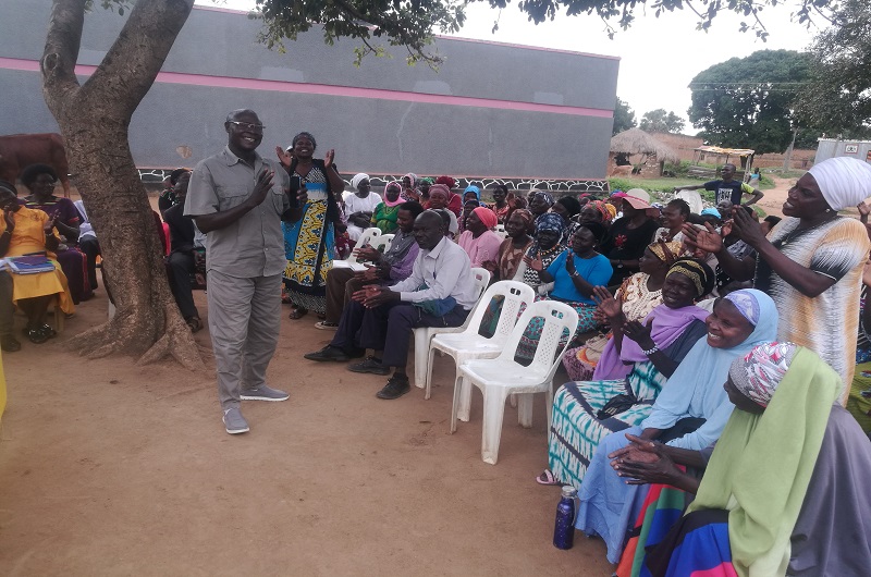 Excited Arua mother city SACCO members while welcoming their Director, Swali Atama to speak to them on Sunday Photo Credit 