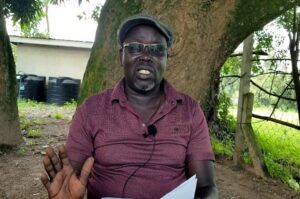 Muroga while narrating his ordeal to journalists in Arua city early this week Photo by Andrew Cohen Amvesi