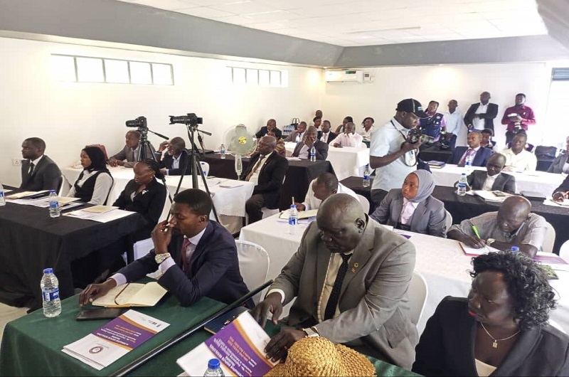 Some of the court mediators while undergoing training in Arua on Monday. Photo_Credit, Andrew Cohen Amvesi