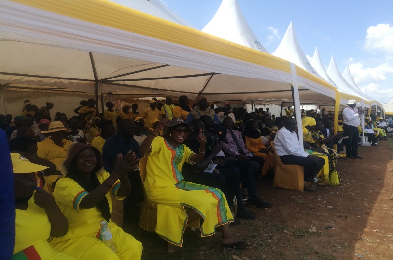 Some of the NRM supporters in Arua city who turned up for the fundraising on Sunday. Photo Credit_Andrew Cohen Amvesi