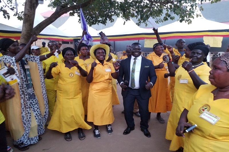 RCC Kumakech (C) joins Arua Mother City SACCO members in celebrating their day.