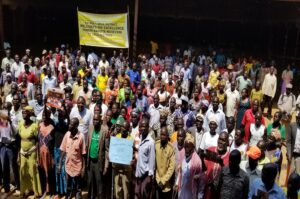 Some of the Kony war victims who turned up for the meeting on Saturday