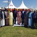 H.E Alupo poses for a group photo with religious leaders during the Irishad mosque fundraing in Arua city on Saturday