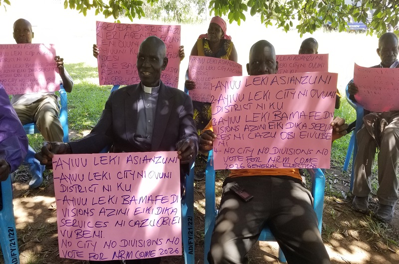 A religious leader was among the elders who intended to have a peaceful demonstration in support of Arua City creation. Photo Credit Andrew Cohen Amvesi