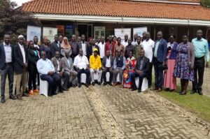 Arua City and Ministry officials joined the new members of ACDF in a group photo at Desert Breeze Hotel