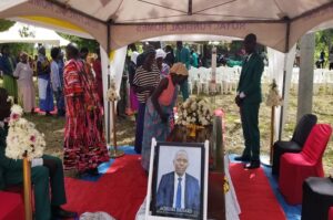 Mourners paying their last respect to Late Benard Achidri on Wednesday