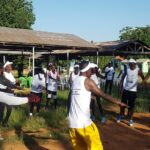 Participants warming up for the Pad a Girl run over the weekend