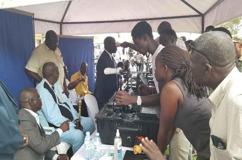 RCC Kumakech undergoes the process of renewing his national ID shortly after the official launch of the exercise on Tuesday