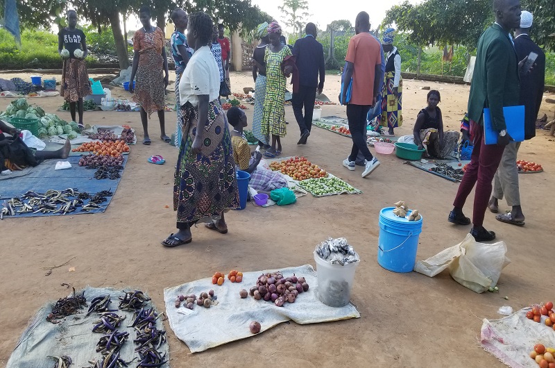 The new ACDF members touring Onduparaka community market which has been proposed for redevelopment