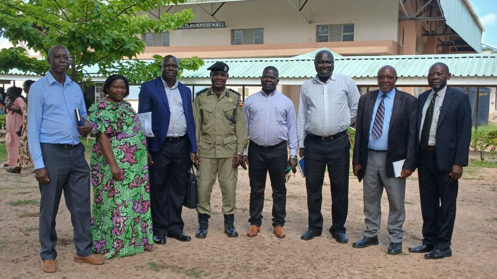 The Arua City security leaders posing for a group photo with the educationstakeholders