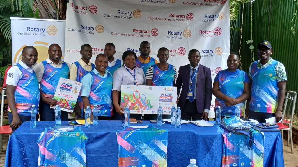 Group Photo of the Rotary Cancer run Organizing team after the press briefing