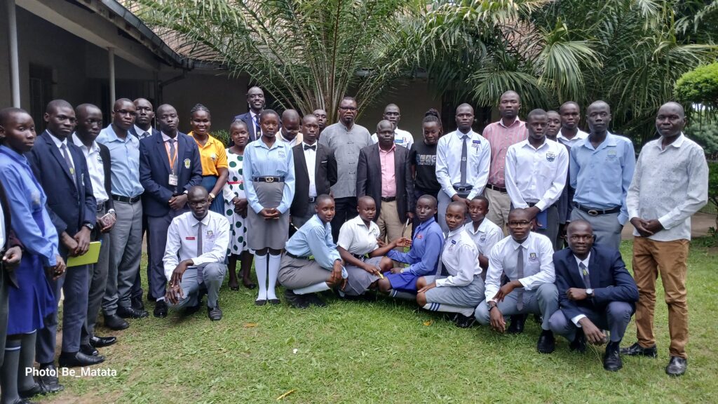 Group photo of the student Leaders with the facilitators from Greater West Nile Youth Forum