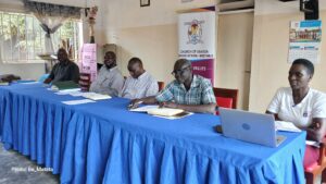 The Madi West Nile Diocese education department heads while releasing the mock exams