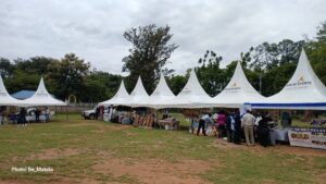 The Street Market Exhibitors setting up at OPM Grounds in Arua City
