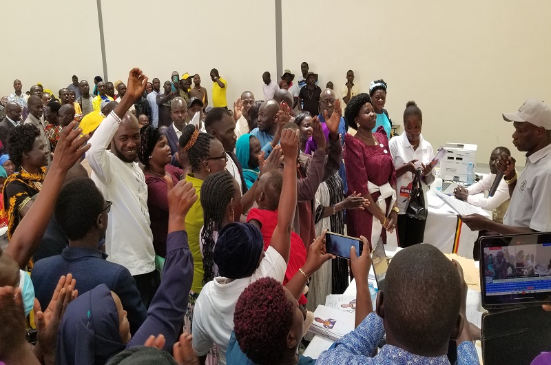 ANT supporters cheering up Nezma during her nomination on Monday
