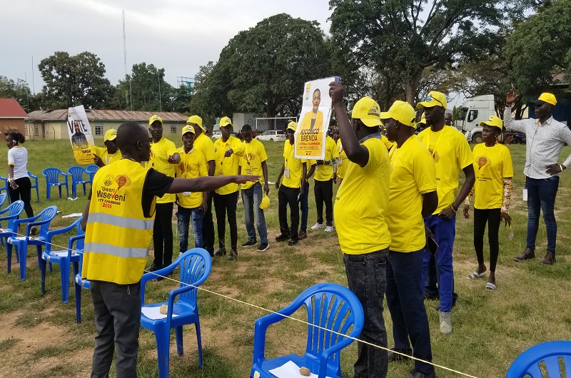 Arua City NRM youth delegates during the election on Thursday