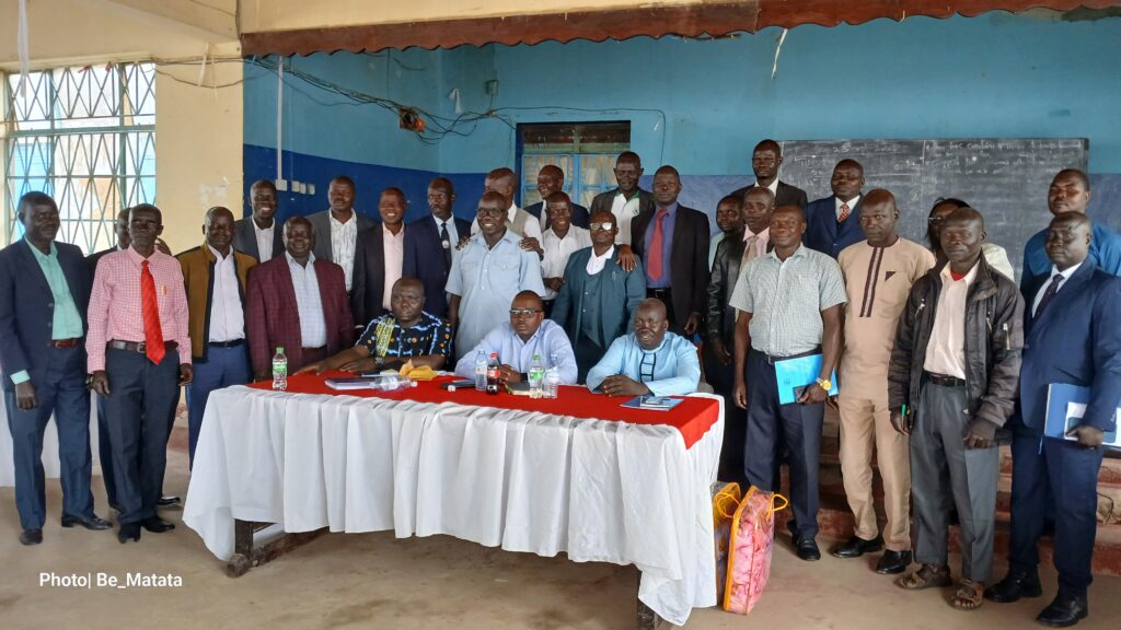 Group Photo of the west nile education committee chairpersons and secretary in attendance today