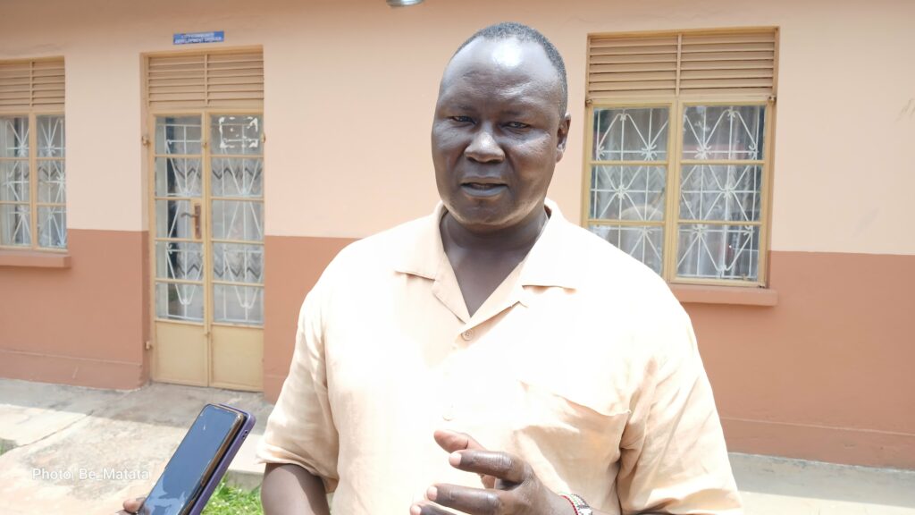 The chairperson Arua Hotel Owners Association Jimmy Awuzu speaking to media
