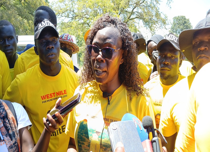 Anite while speaking to journalists in Arua city on Monday