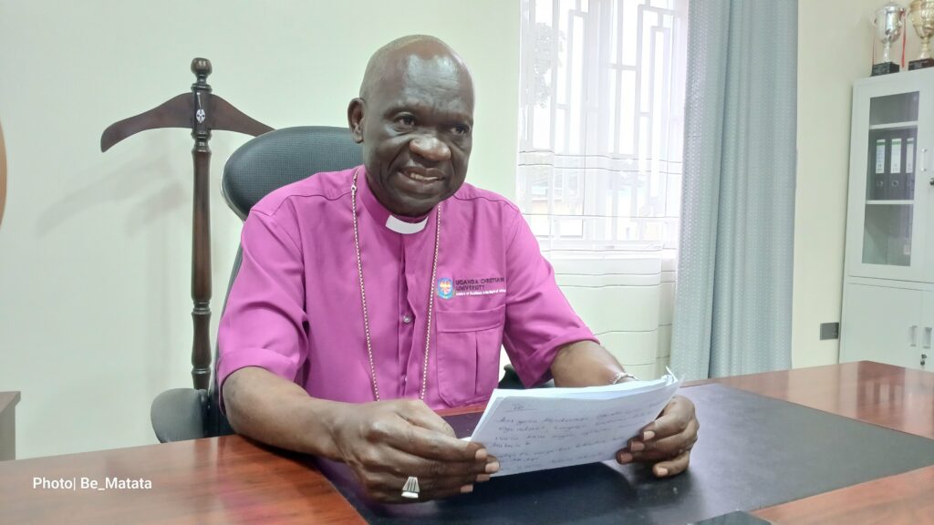 Bishop Charles Collins Andaku speaking to press on Nation Building Church being Main Partner