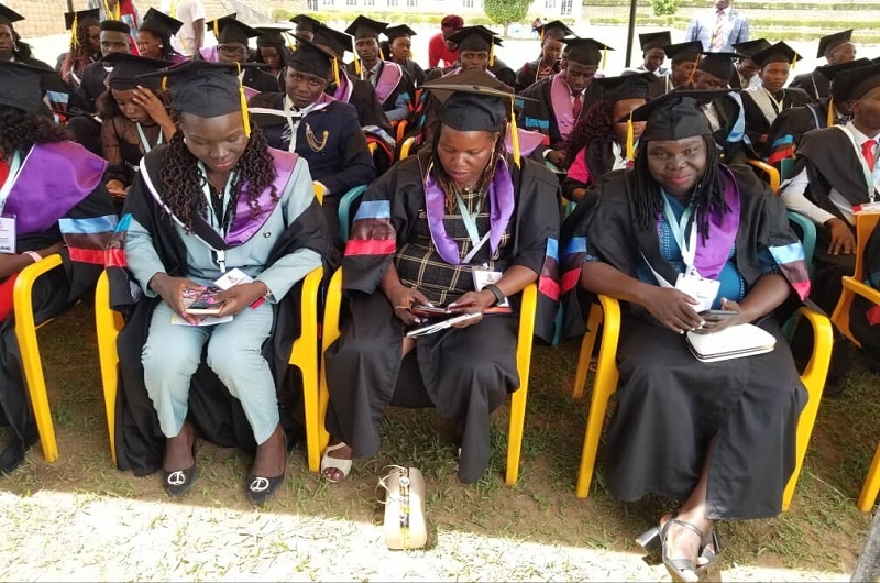 Some of the graduates of Muni University during their graduation ceremony last year