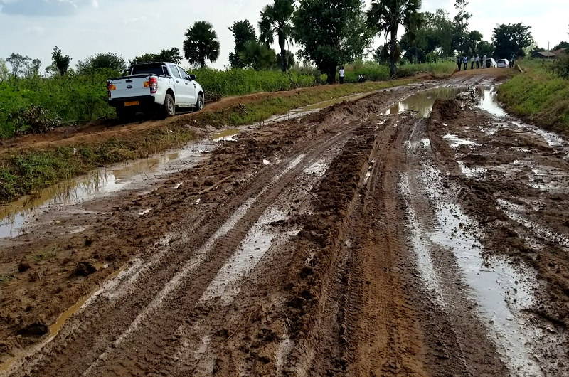 A section of the impassable Manibe - Yumbe road. Photo Credit, Andrew Cohen Amvesi