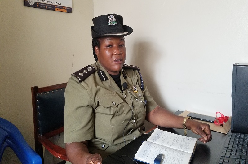 Josephine Angucia while addressing journalists in her office on Friday