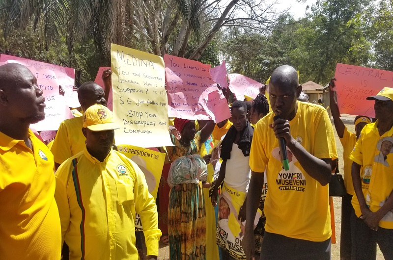 Kube while addressing the Arua Central Division NRM structure leaders at Mayor's Garden on Wednesday