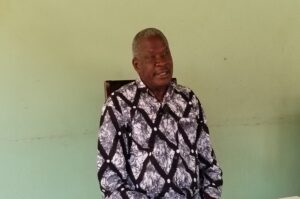 Minister Kania while addressing journalists on Thursday. Photo Credit, Andrew Cohen Amvesi