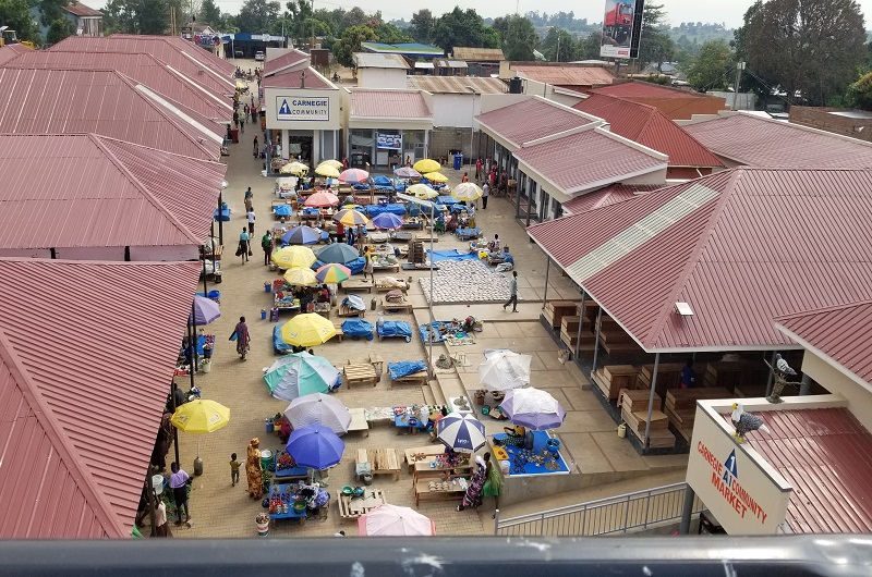 Part of the aerial view of Carnegie A1 community market. Photo Credit, Andrew Cohen Amvesi