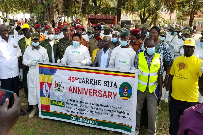 RCC Akello while launching Tarehe Sita anniversary activities in Arua city on Thursday. Photo Credit, Andrew Cohen Amvesi