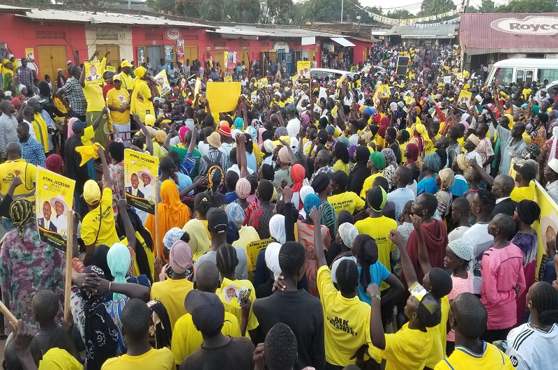 The mammoth crowd at Atima's rally at Lobida market on Wednesday. Photo Credit, Andrew Cohen Amvesi