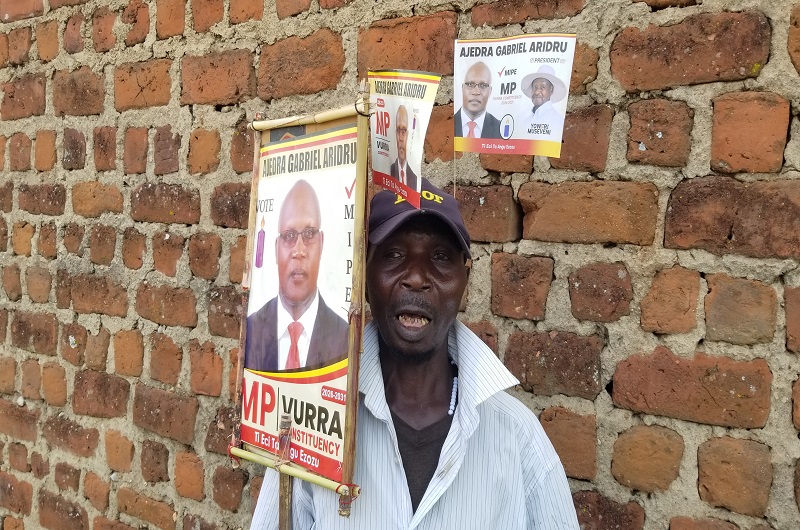 Vincent Anguzu, one of Aridru's supporters in Ringili parish. Photo Credit, Andrew Cohen Amvesi