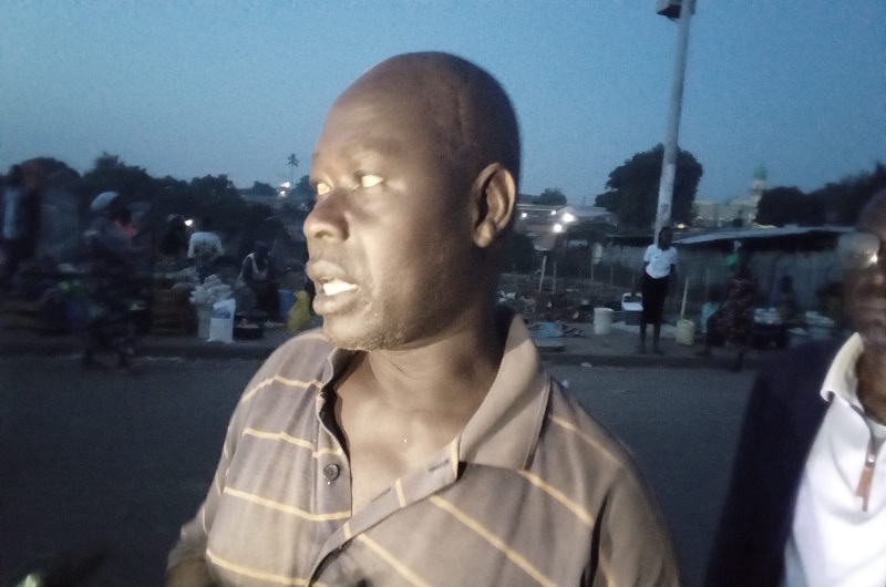 Michael Osoga speaks to journalists on arrival in Arua City on Thursday evening. Photo Credit; Andrew Cohen Amvesi