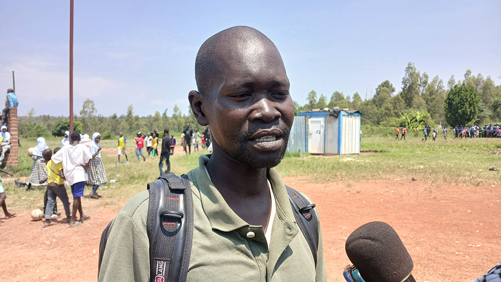 Ben Acidri, the games teacher at Arua Prisons Primary School