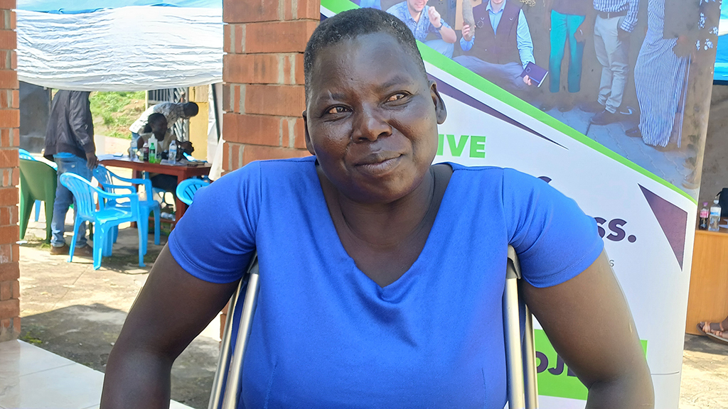 One of the Beneficiaries expressing joy for the support