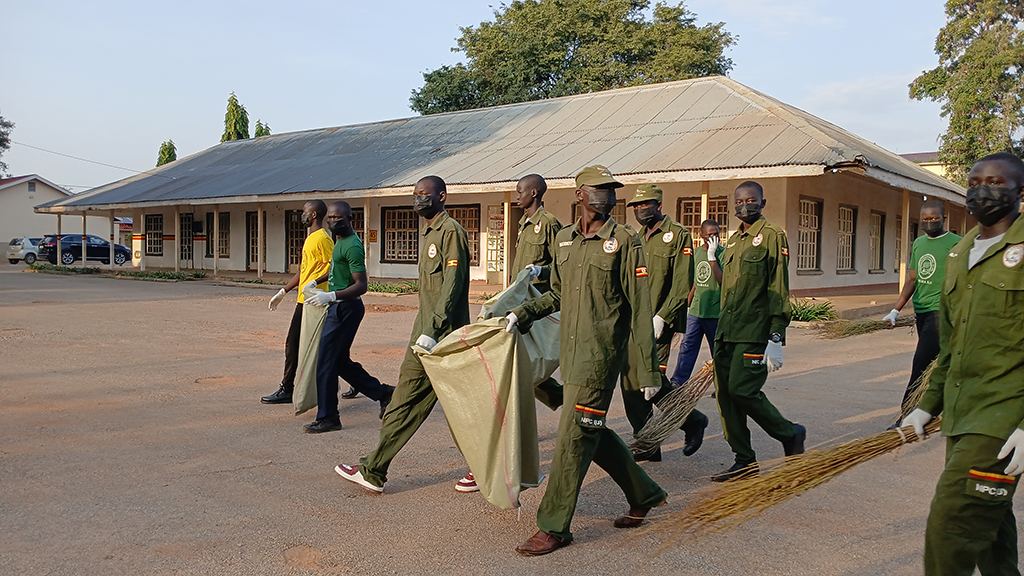 Patriotism club members turned up for the cleaning exercise on Saturday morning