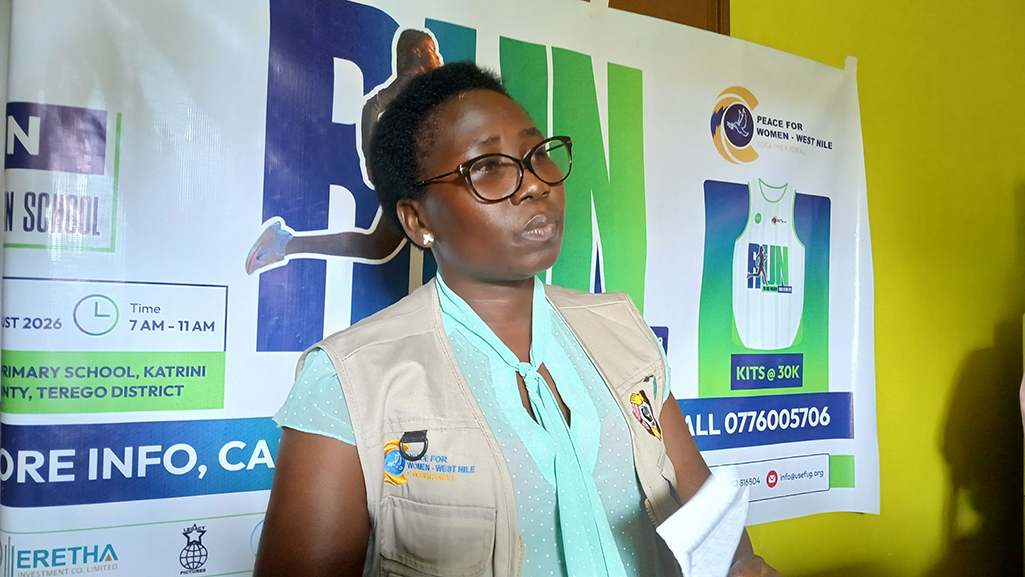 Grace Likico, the programs officer at Peace for Women West Nile, a partner for the third edition of the charity run. Photo by Matata Benzamin