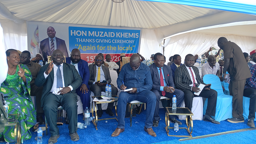 Hon. Muzaid Khemis sitting alongside with his colleague MPs from West Nile, Mayors of Arua city, District Chairpersons and other elected leaders. Photo by Matata Benzamin