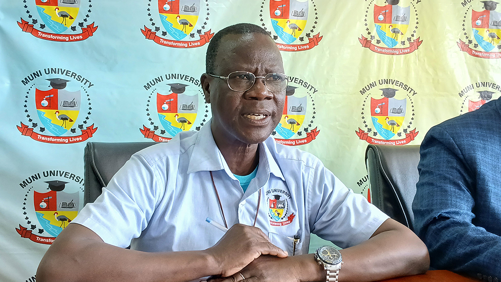 Prof. Picho Epiphany Odubuker, the Deputy Vice Chancellor in charge of Finance, Planning and Administration at Muni University Photo by Matata Benzamin