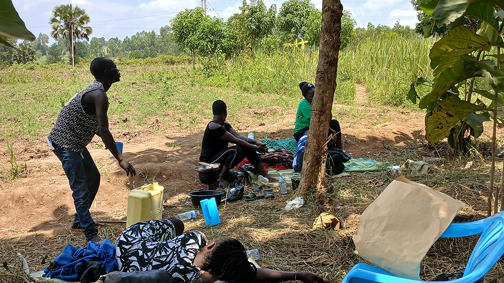 Some of the traders who came from Acholi sub region with pigs to be sold Photo by Matata Benzamin