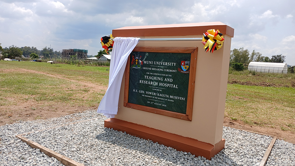Symbolic Foundation structure laid where the facility will be constructed in a 10-acre land. Photo by Matata Benzamin