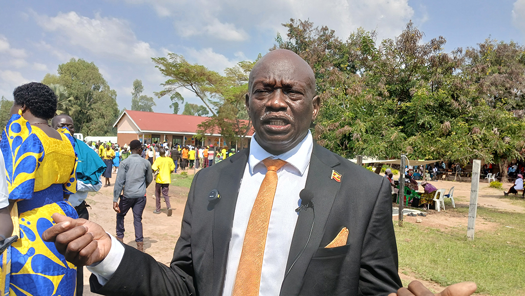 The Minister of State for Cooperatives and Moyo West MP, Hon. Alero Tom Aza speaking in an interview with media on poverty alleviation Photo Credit Matata Bezamin