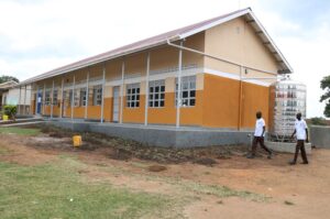 The new 3-classroom block which was commissioned at Yumbe SS on Tuesday