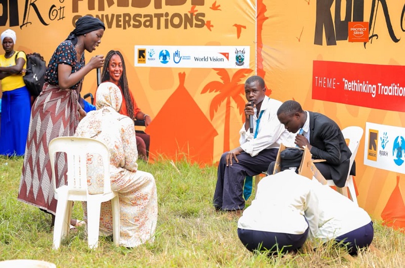 Youths performing during the occasion in Yumbe