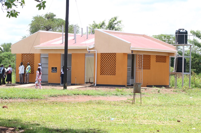 One of the newly constructed VIP toilets at Loro primary school