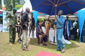 Pati while being installed as the Agofe at Coco Palm in Arua City on Monday